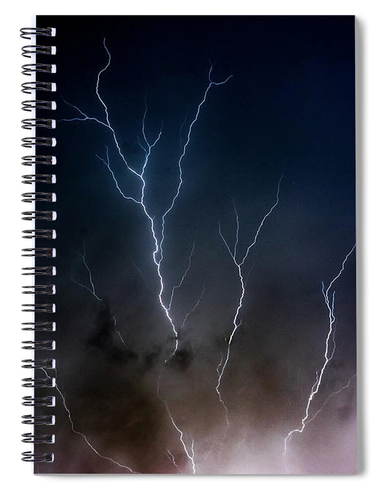 Lightning Spiral Notebook featuring the photograph Lightning Happens by Craig Watanabe