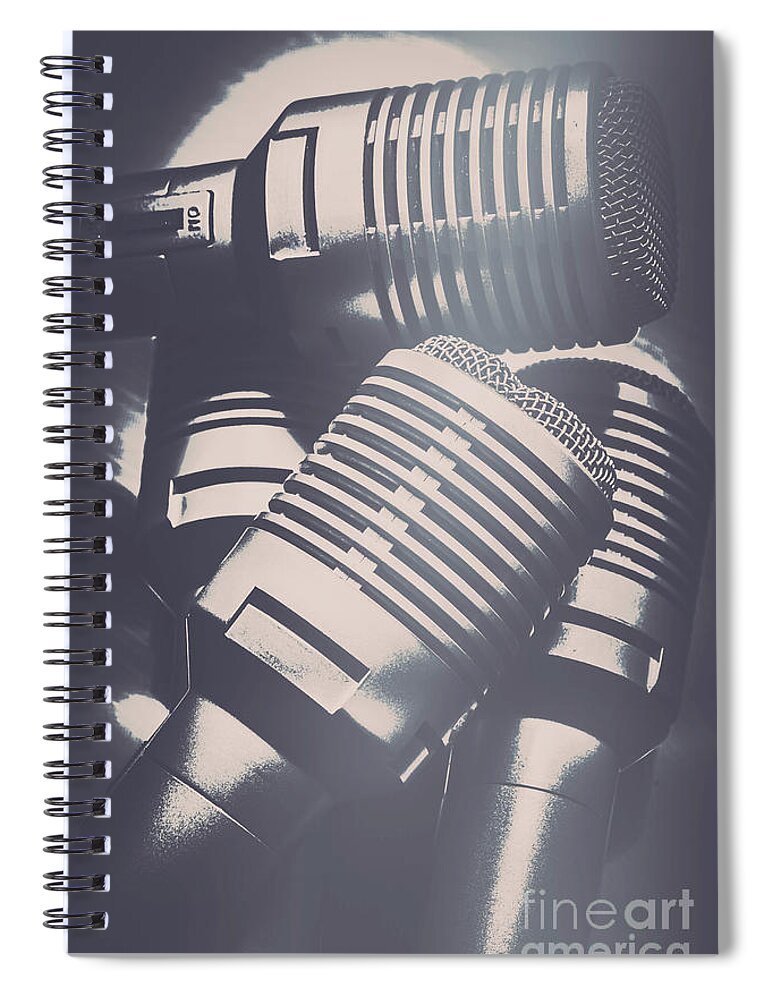 Music Spiral Notebook featuring the photograph Lights of nightlife by Jorgo Photography