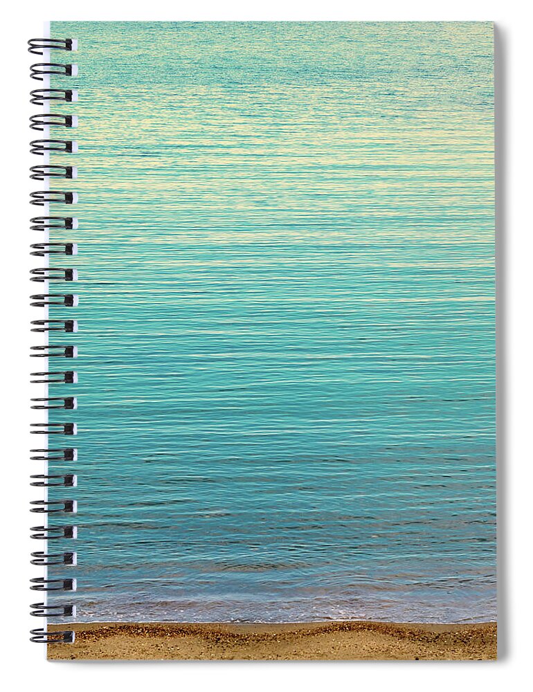 Ocean Spiral Notebook featuring the photograph Liquid Space by Stelios Kleanthous