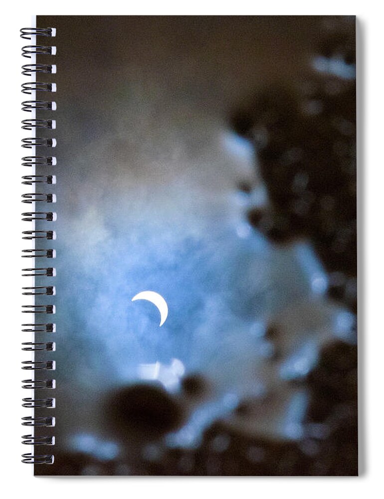 Solar Spiral Notebook featuring the photograph Liquified Solar Eclipse by Marlenda Clark