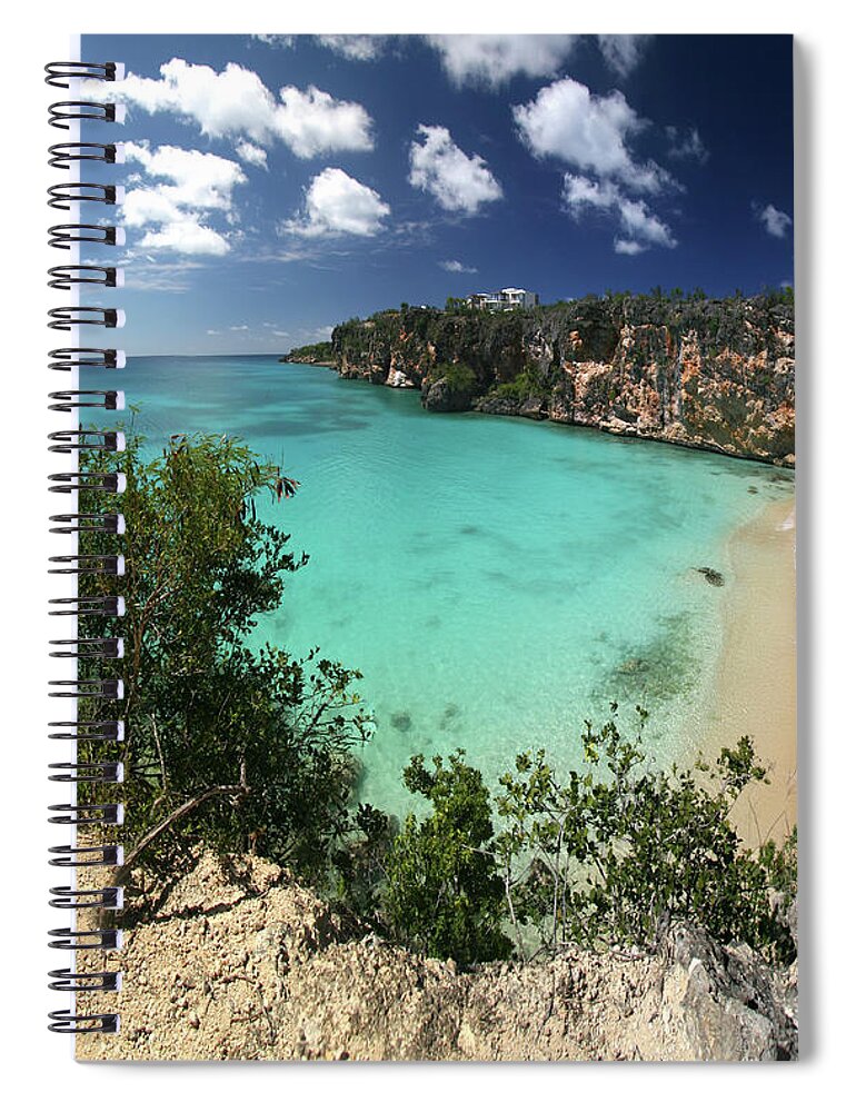 Tranquility Spiral Notebook featuring the photograph Little Bay, Anguilla by Photo ©tan Yilmaz