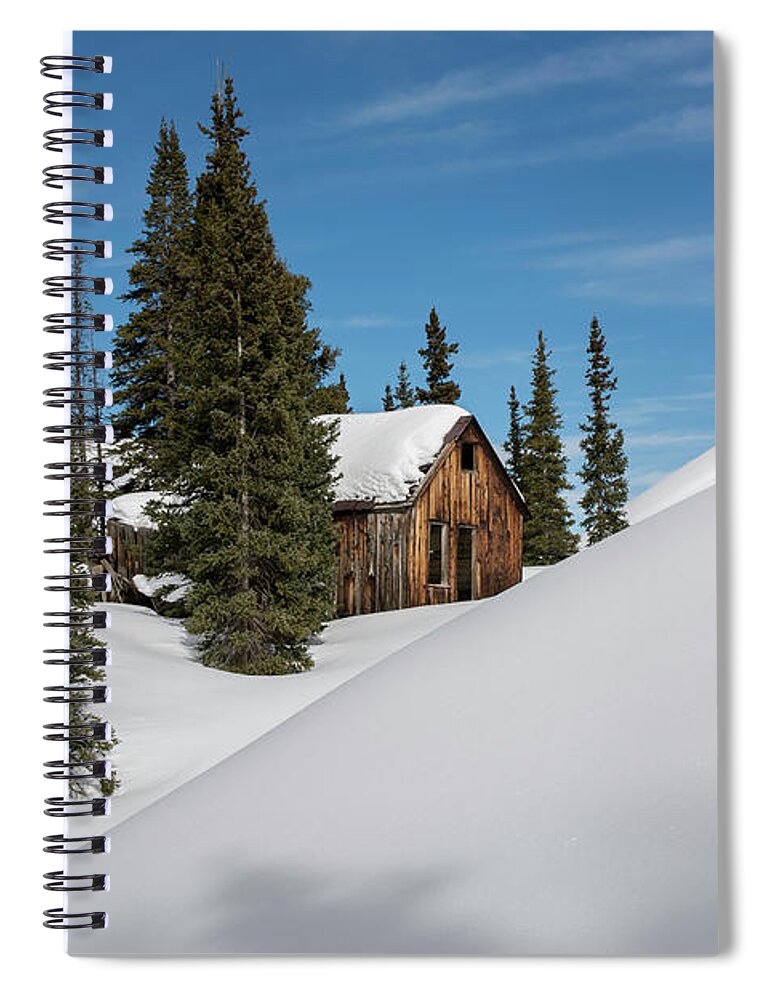 Mining Spiral Notebook featuring the photograph Little Cabin by Angela Moyer