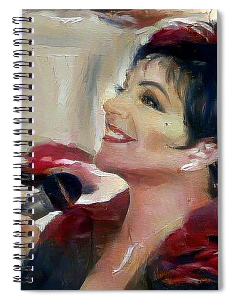 Liza Spiral Notebook featuring the digital art Liza by Richard Laeton
