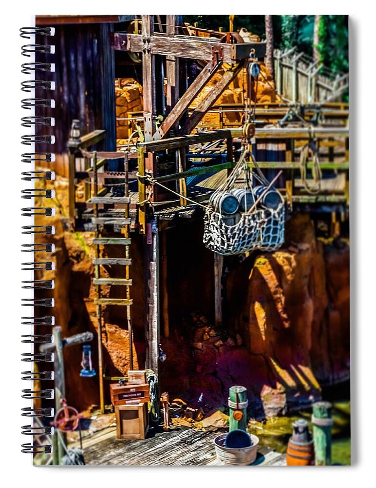  Spiral Notebook featuring the photograph Loading Dock by Rodney Lee Williams