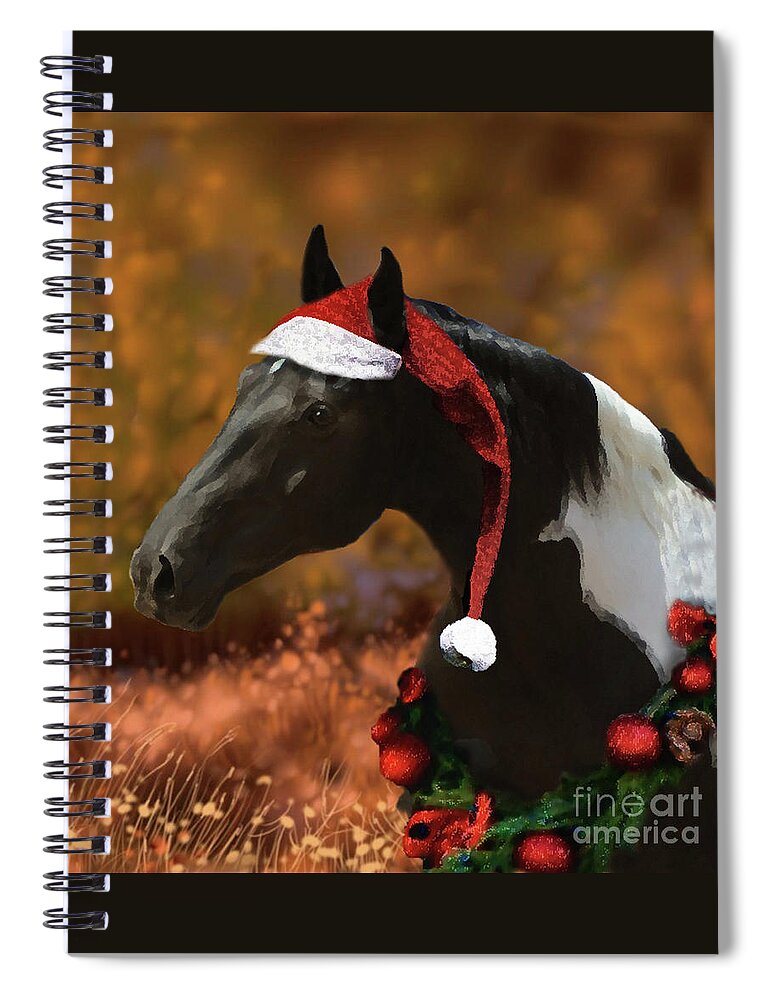 Paints Spiral Notebook featuring the digital art Logan's Christmas by Melinda Hughes-Berland