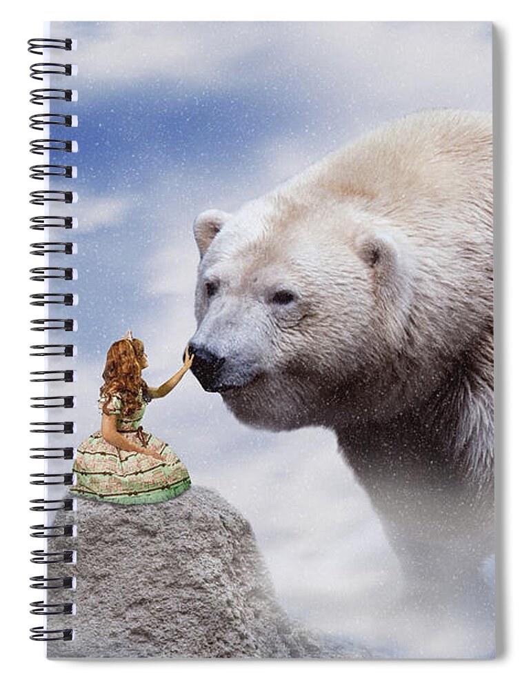 Women Spiral Notebook featuring the digital art Lolita and the Bear by Ed Taylor