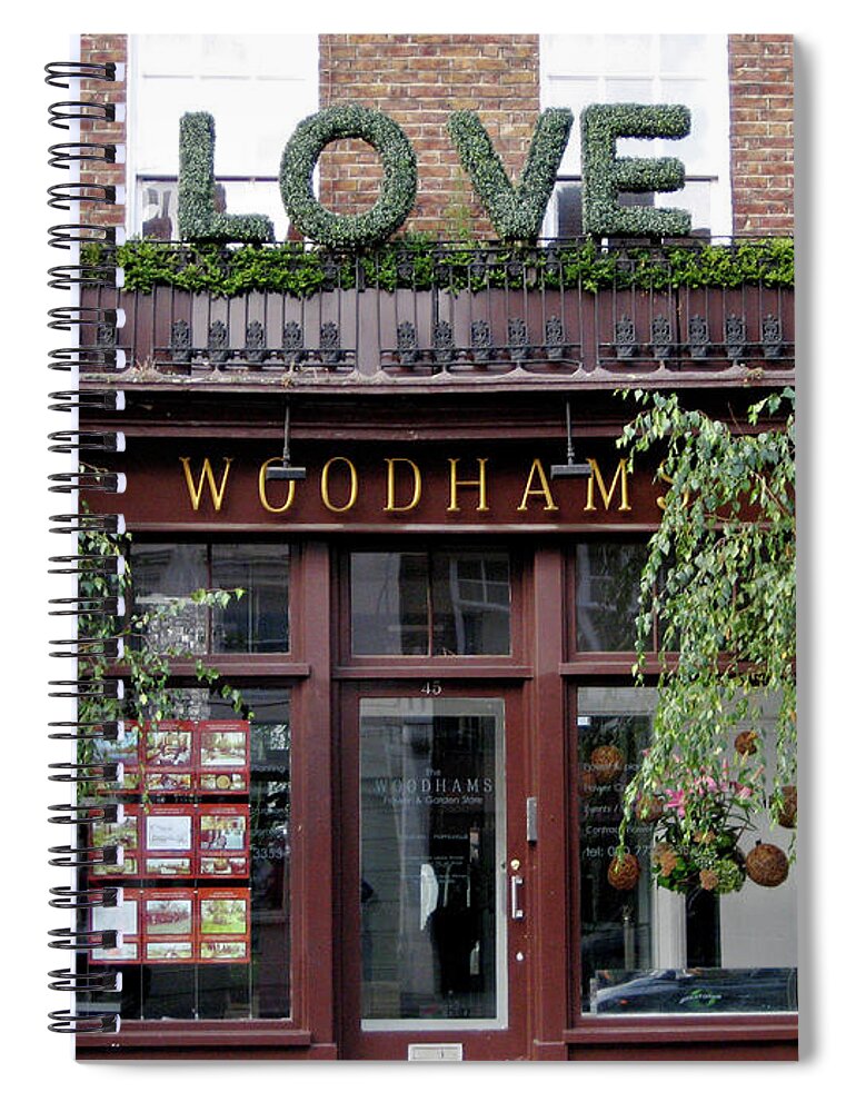 Love Spiral Notebook featuring the photograph London Love by Becqi Sherman