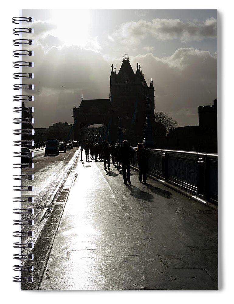 People Spiral Notebook featuring the photograph London Tower Bridge by Majaiva