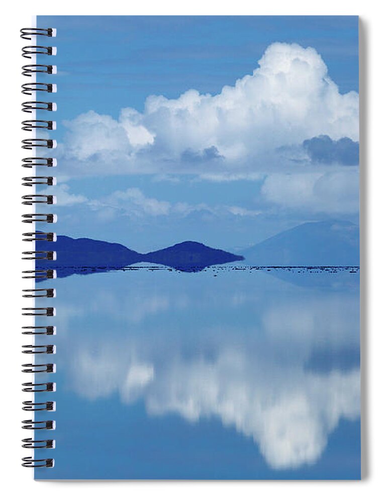 Salar De Uyuni Spiral Notebook featuring the photograph Lonely Island Salar de Uyuni Bolivia by James Brunker
