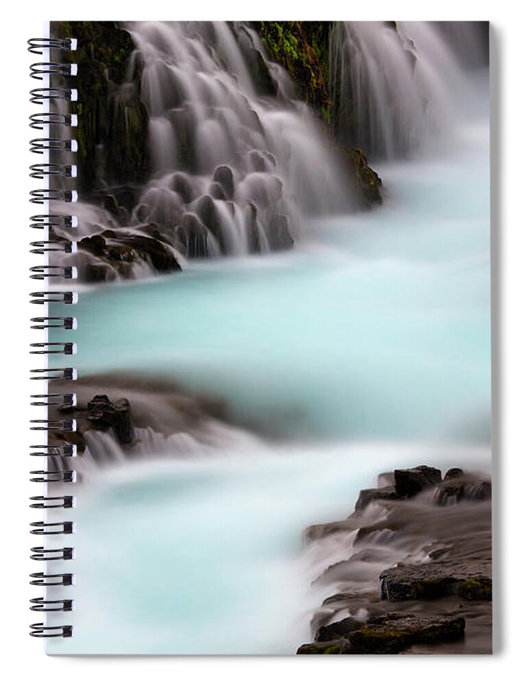 Blurred Motion Spiral Notebook featuring the photograph Long Exposure Waterfall by Justinreznick