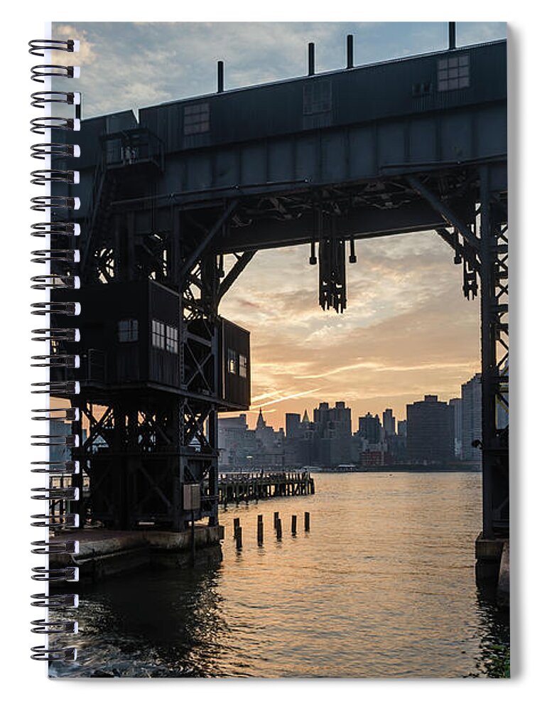 Estock Spiral Notebook featuring the digital art Long Island City & Historic Structure by Corrado Piccoli