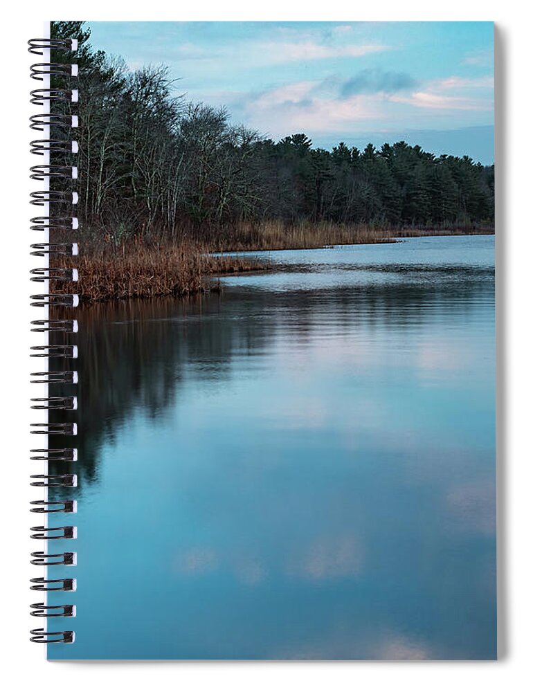 Autumn Spiral Notebook featuring the photograph Long Tom Pond by William Bretton