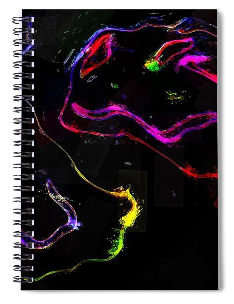  Spiral Notebook featuring the painting Look Out by Bill King