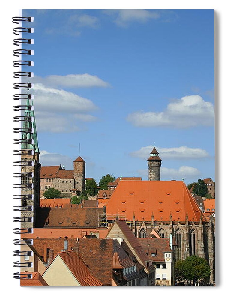 Looking Spiral Notebook featuring the photograph Look Over Nuernberg by Domes