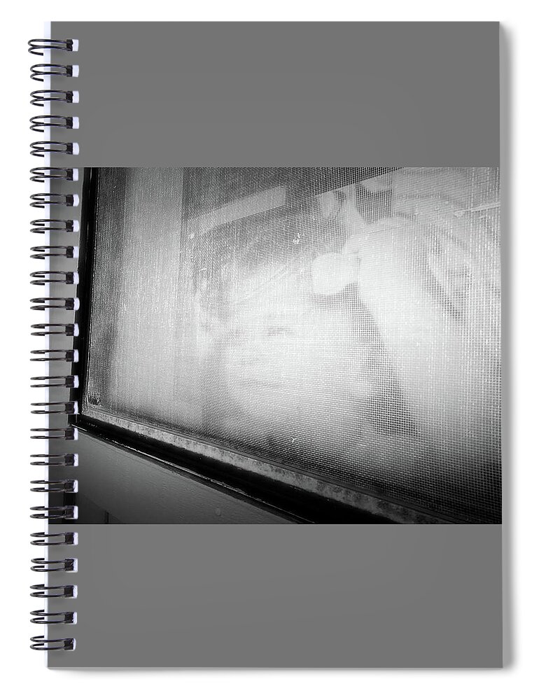 Unusual Portrait Spiral Notebook featuring the photograph Looking by John Parulis