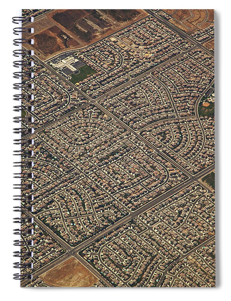 Suburb Spiral Notebook featuring the photograph Los Angeles At 5,000 Feet Over Chino by Pastorscott