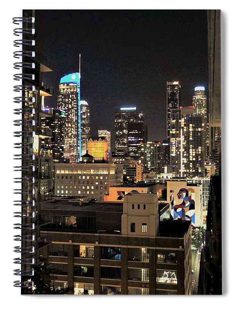 Los Angeles Spiral Notebook featuring the photograph Los Angeles Series - Suite Life Downtown L A by Lee Antle