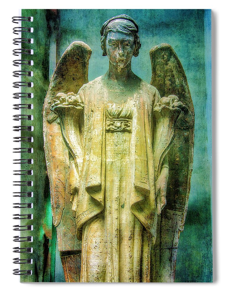 Angel Spiral Notebook featuring the photograph Lost Angel by Garry Gay