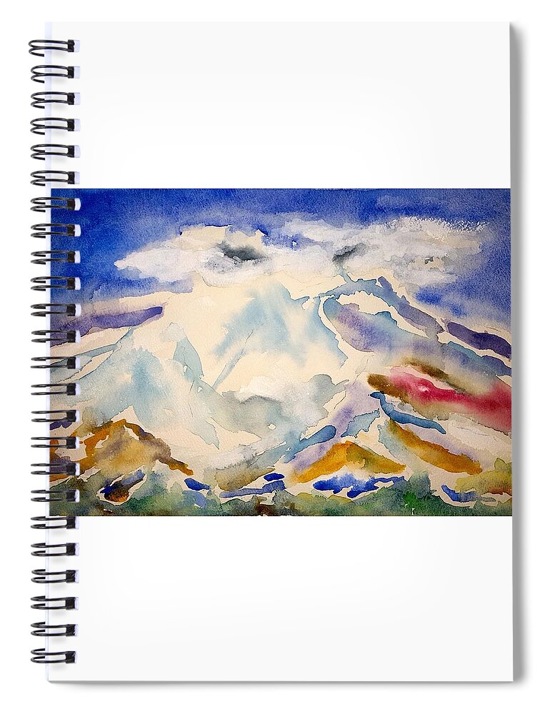 Watercolor Spiral Notebook featuring the painting Lost Mountain Lore by John Klobucher