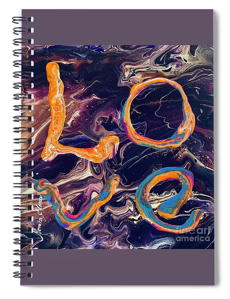 Love Spiral Notebook featuring the painting Love by Monica Elena