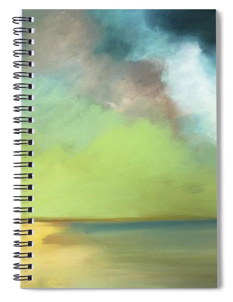 Landscape Spiral Notebook featuring the painting Low Tide by Michelle Abrams