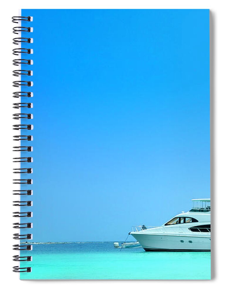 Water's Edge Spiral Notebook featuring the photograph Luxury Yachts Sailing In A Tropical by Apomares