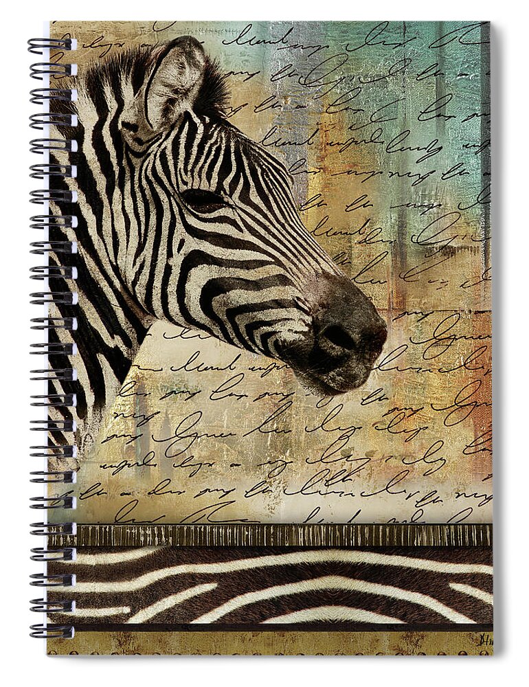 Madagascar Safari With Blue II (zebra) Spiral Notebook by Patricia Pinto -  Pixels