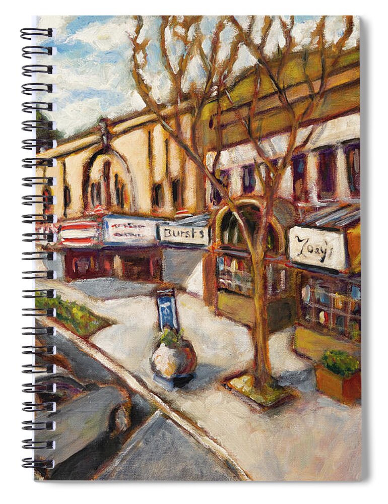 Madison Ave Spiral Notebook featuring the painting Madison Ave, Corvallis, OR by Mike Bergen