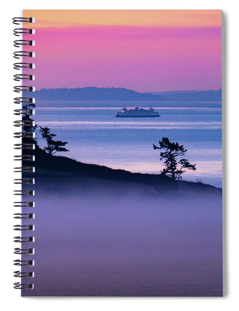 Ferry Spiral Notebook featuring the photograph Magical Morning Commute by Leslie Struxness