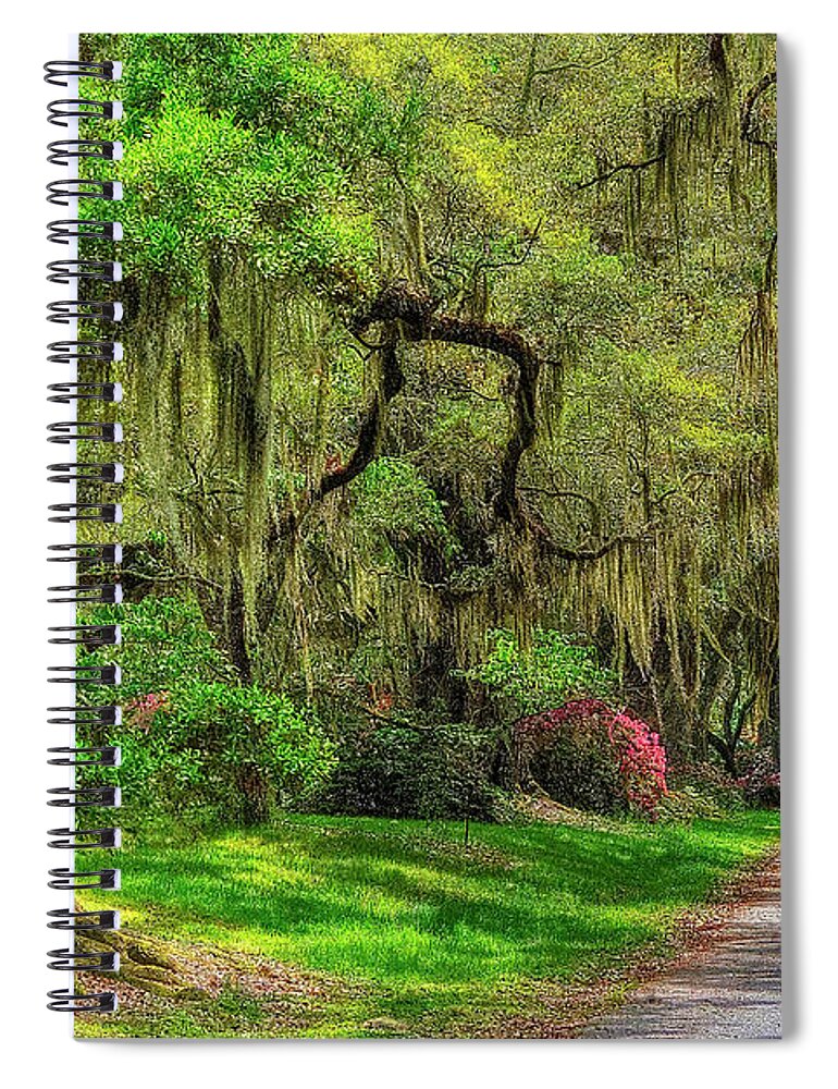 Scenic Spiral Notebook featuring the photograph Magnolia Plantation And Gardens by Kathy Baccari