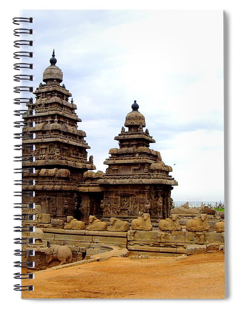 Tranquility Spiral Notebook featuring the photograph Mahaballipuram, S India, Tamil Nadu by Chris Ilsley