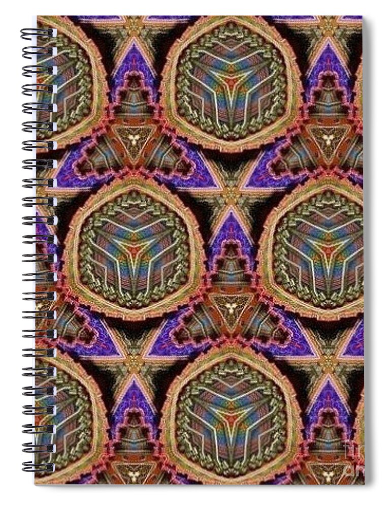 Purple Spiral Notebook featuring the digital art Majestic Cathedral by Designs By L