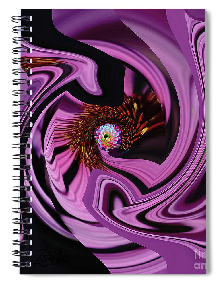 Square Spiral Notebook featuring the digital art Make Your Point No 1 by Zsanan Studio
