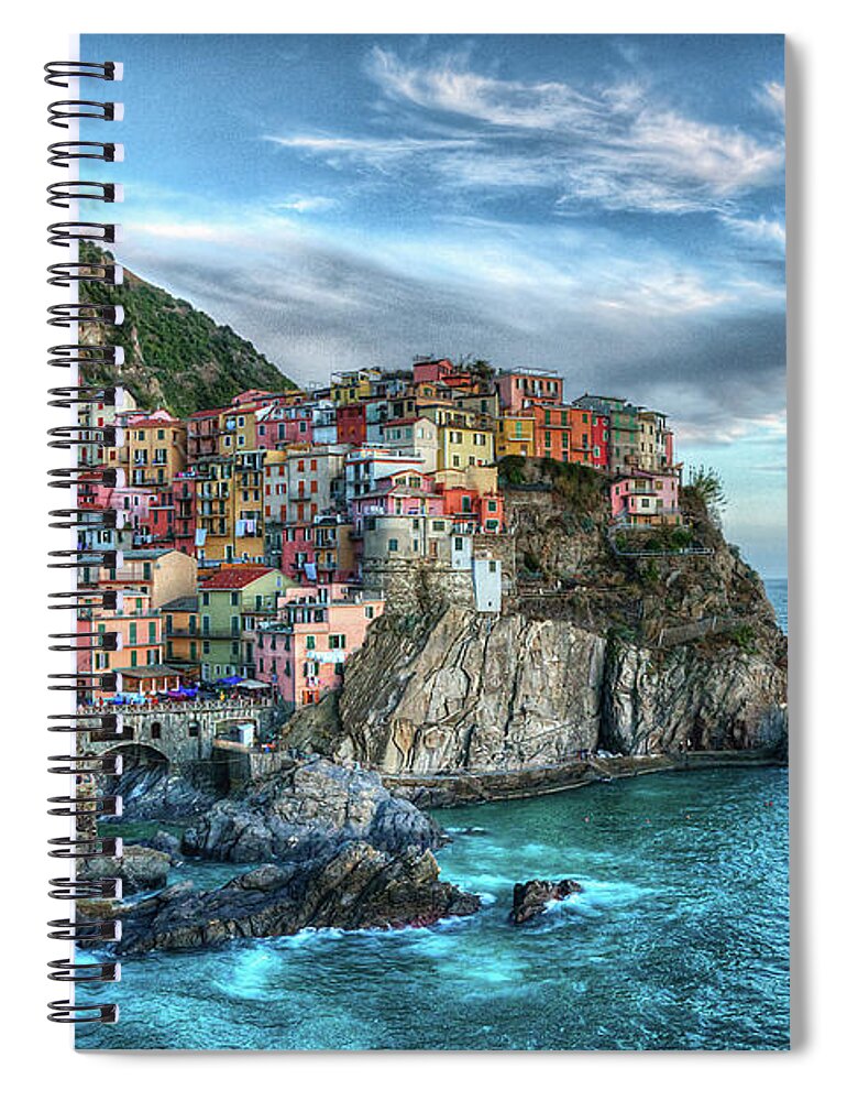 Manarola Spiral Notebook featuring the photograph Manarola Cinque Terre Italy by Wayne Moran