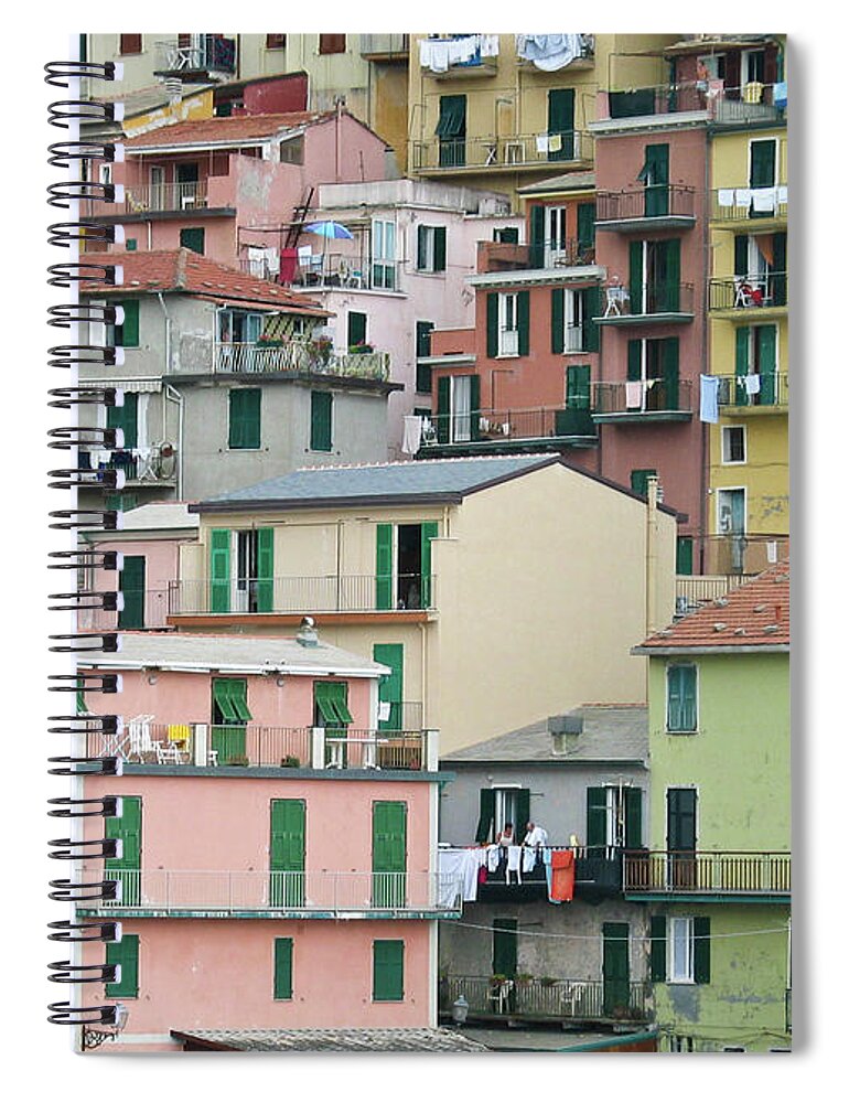 Tranquility Spiral Notebook featuring the photograph Manarola Village View by Paul Boyden - Polimo