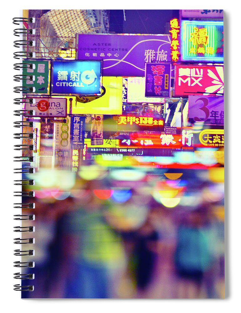 Outdoors Spiral Notebook featuring the photograph Manga Hong Kong by Rogvon Photos