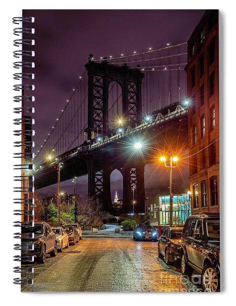 Urban Spiral Notebook featuring the photograph Manhattan Bridge by Marvin Spates