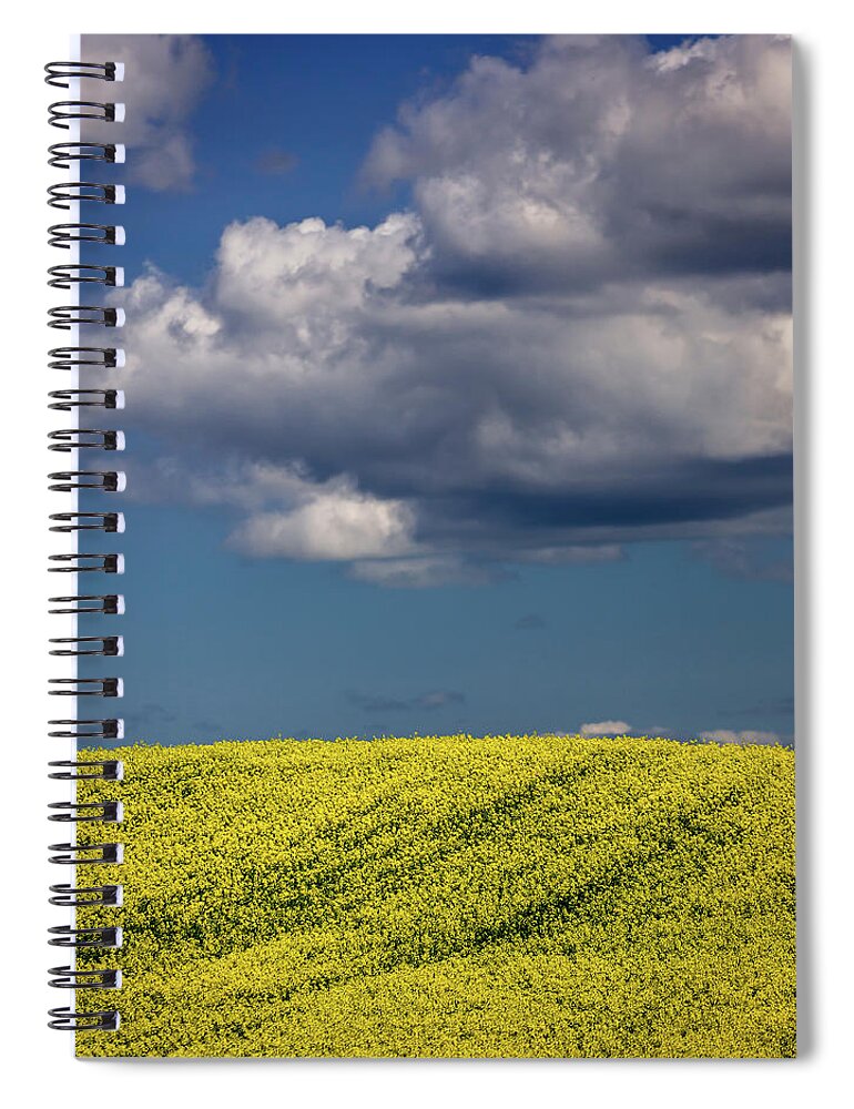 Canada Spiral Notebook featuring the photograph Manitoba Canola by Gary Migues