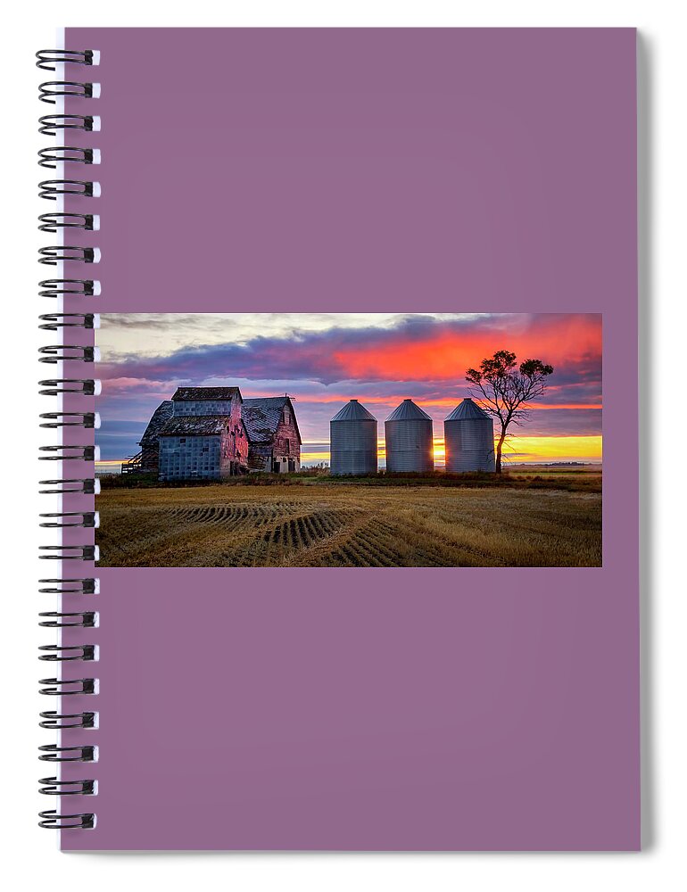 Scenic Landscape Spiral Notebook featuring the photograph Manitoba Rural Scene by Harriet Feagin