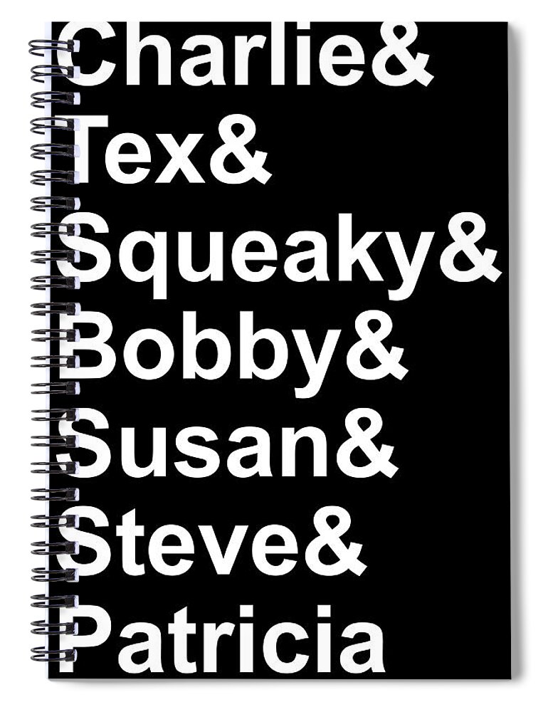 Manson Family Spiral Notebook featuring the drawing Manson Family by Ludwig Van Bacon
