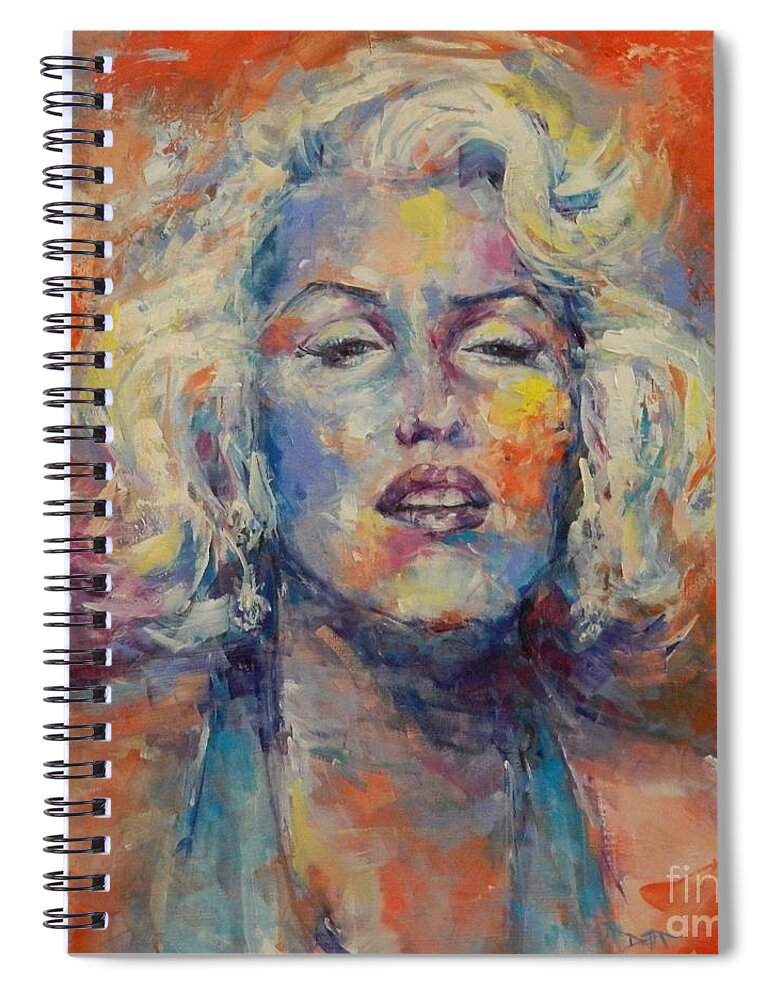 Marilyn Spiral Notebook featuring the painting Marilyn #3 by Dan Campbell