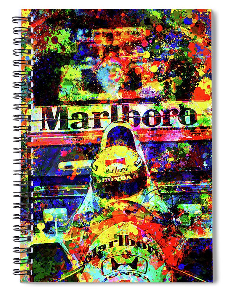 Digital Spiral Notebook featuring the digital art Marlboro Racing Line by Gary Grayson