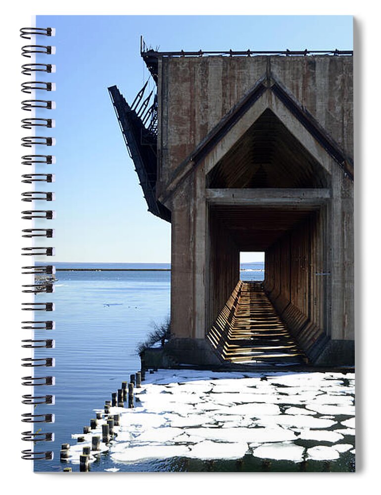 Ore Dock Spiral Notebook featuring the photograph Marquette Ore Dock Cathedral by Tom Kelly