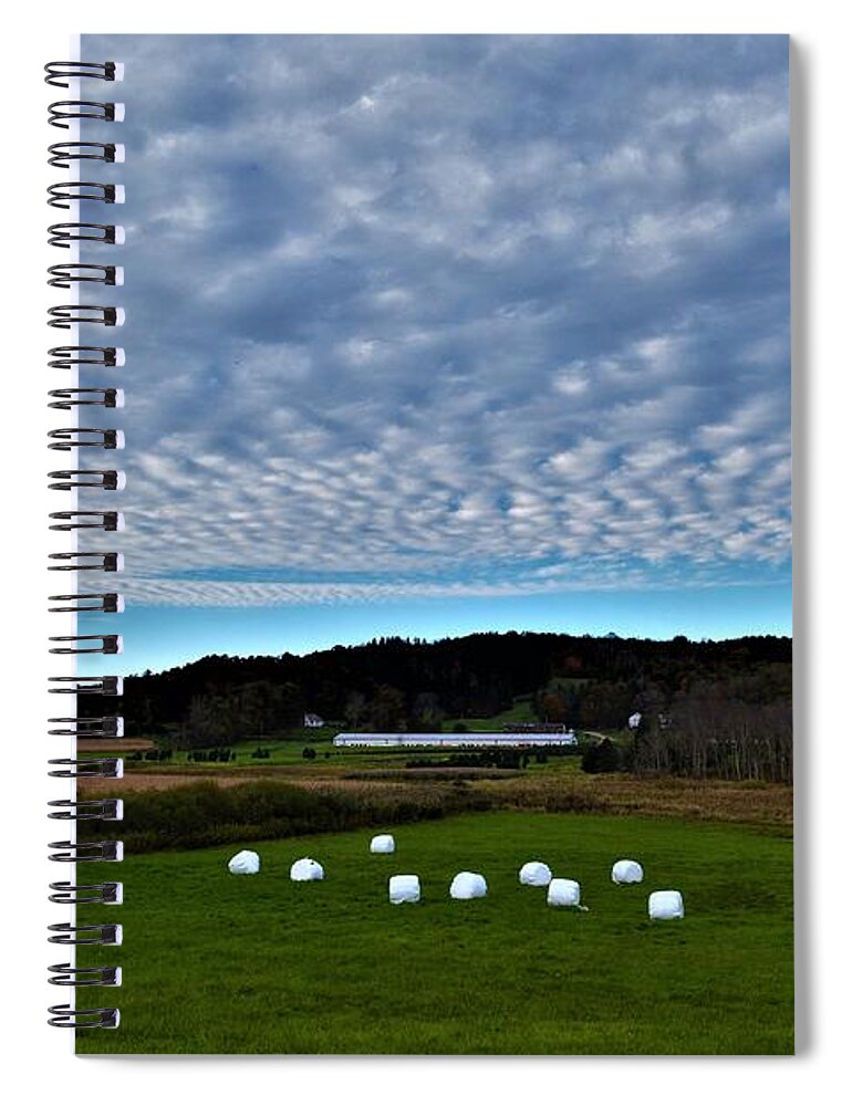 Autumn Spiral Notebook featuring the photograph Marshmallow Field by Dani McEvoy