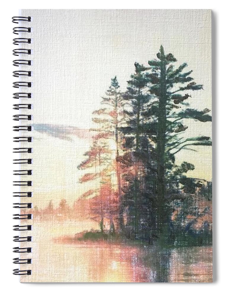 Morning Spiral Notebook featuring the painting Marvelous Morning by Cara Frafjord