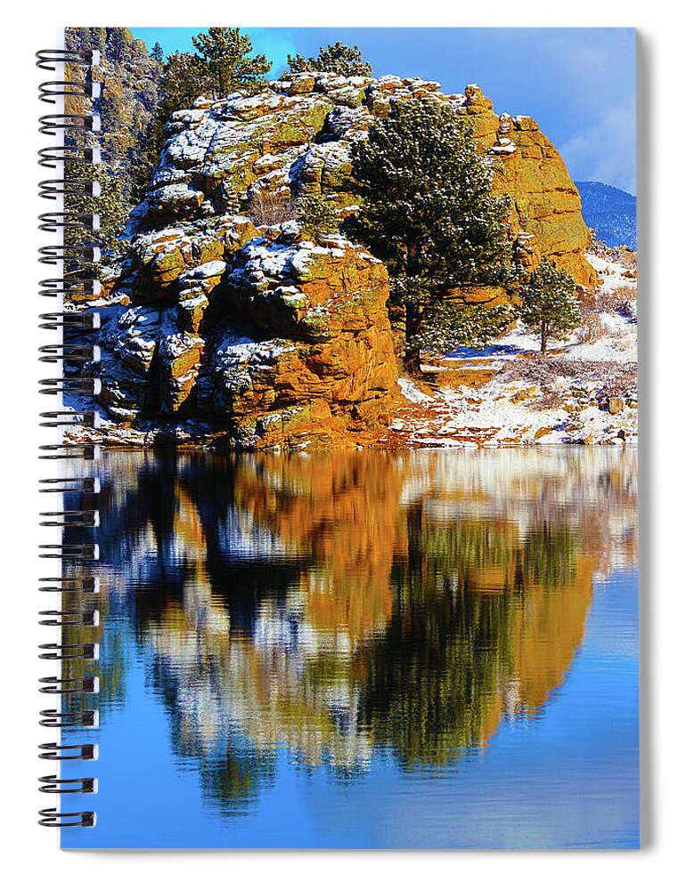 Mary's Lake Spiral Notebook featuring the photograph Mary's Lake by Shane Bechler