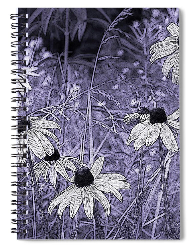 Daisies Spiral Notebook featuring the photograph Meadow Expressions 2 by Mike Eingle