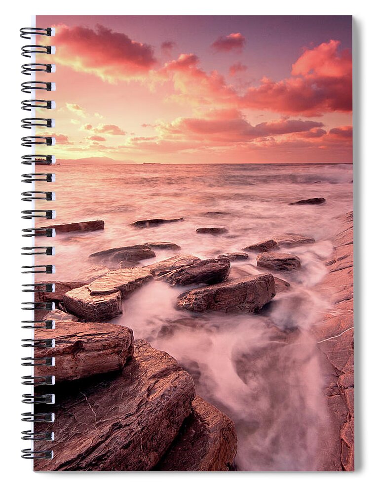 Scenics Spiral Notebook featuring the photograph Meñakoz by Iskander Barrena