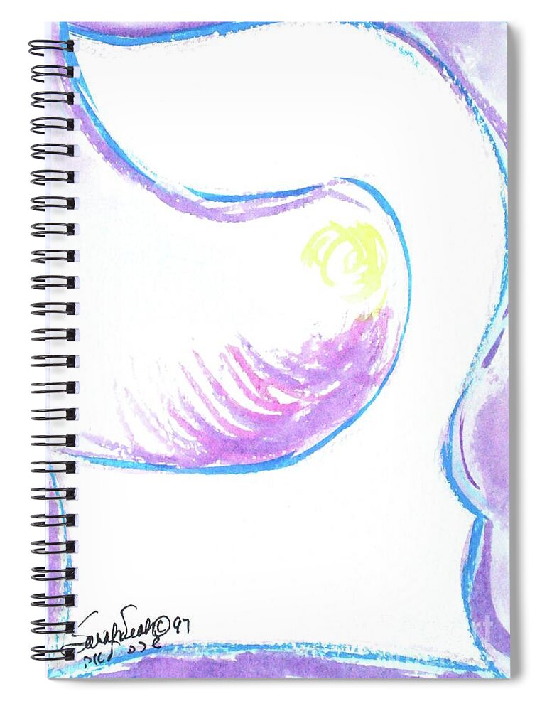 Beit Bet Beth House Spiral Notebook featuring the painting Meditation in Pastels b8 by Hebrewletters SL