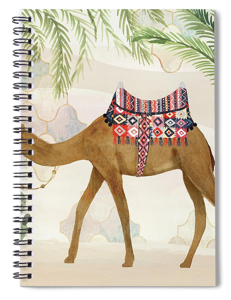 Asian & World Culture+animals Spiral Notebook featuring the painting Meet Me In Marrakech II by Victoria Borges
